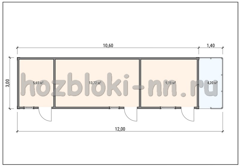 19-планировка-хозблока-12x3m