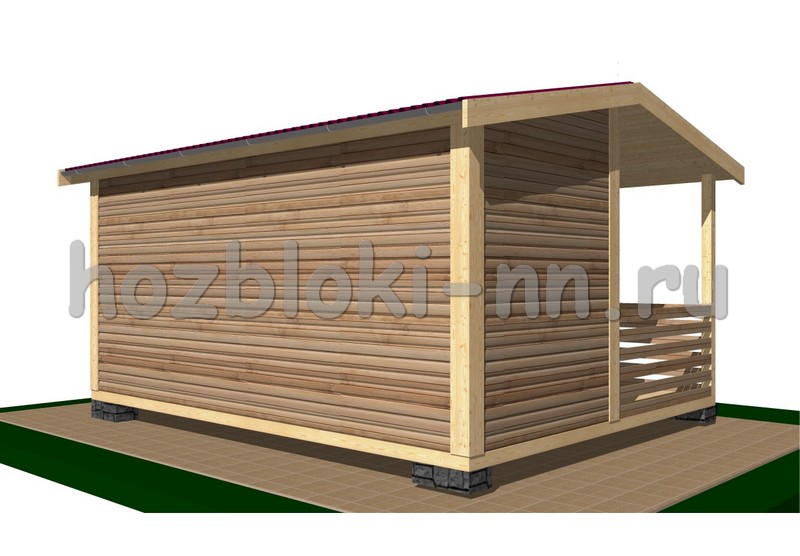207 Хозблок с верандой и душем 2