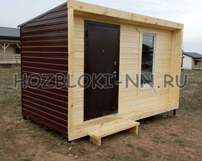 Хозблок с обшивкой профлистом 2